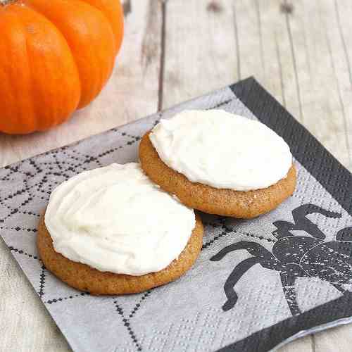 Pumpkin Cookies with Brown-Butter Icing