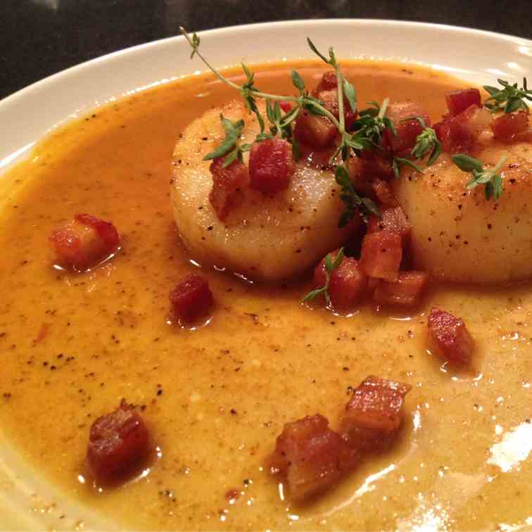 Sauteed Scallops and Pancetta