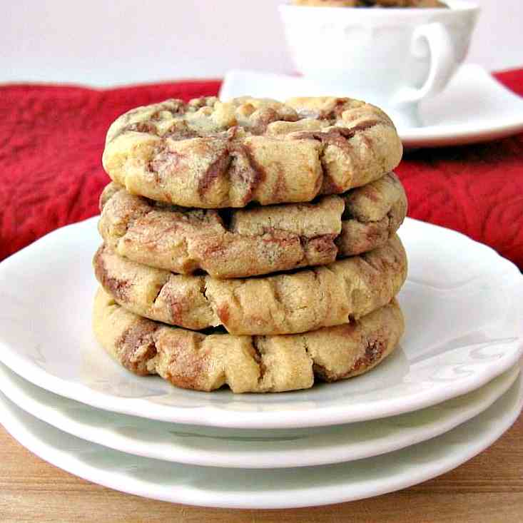 Peanut Butter and Nutella Swirl Cookies