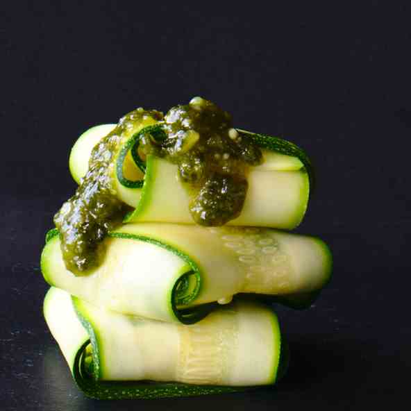 Mascarpone ravioli with zucchini