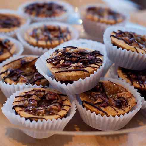 Chocolate pecan tarts