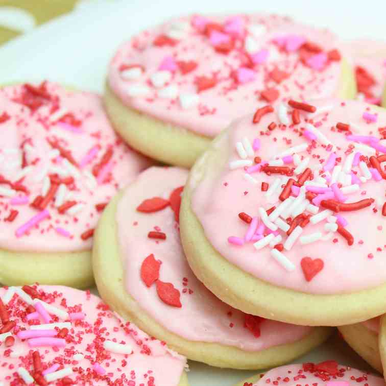 Valentine's Day Soft Sugar Cookies