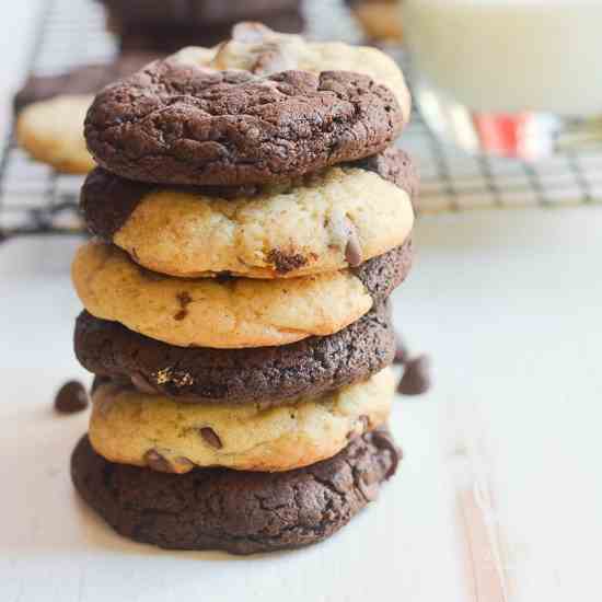 Chocolate Chip Brownie Cookies-