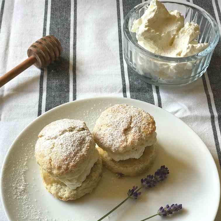 Honey Cream Tea with Lavender Scones