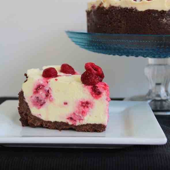 Raspberry White Choc Cheesecake