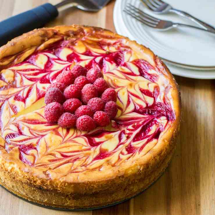White Chocolate Raspberry Cheesecake