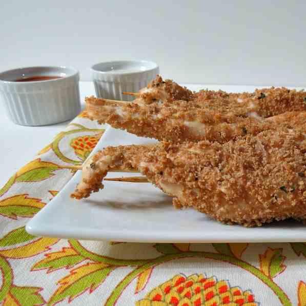 Breaded Chicken on a Stick