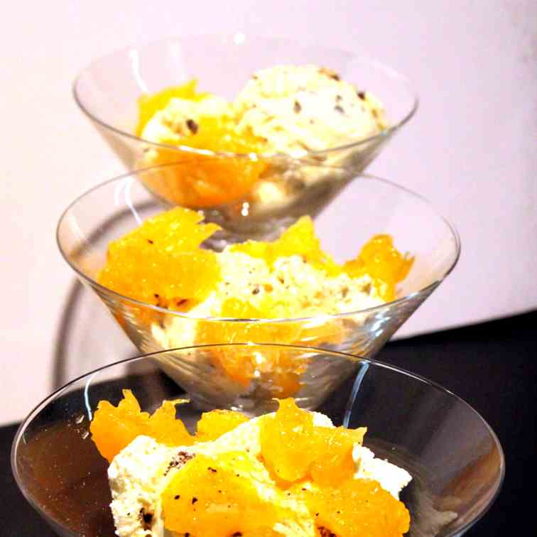 Vanilla Ice-cream with Orange-Chocolate an