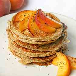 Peach Poppyseed Pancakes