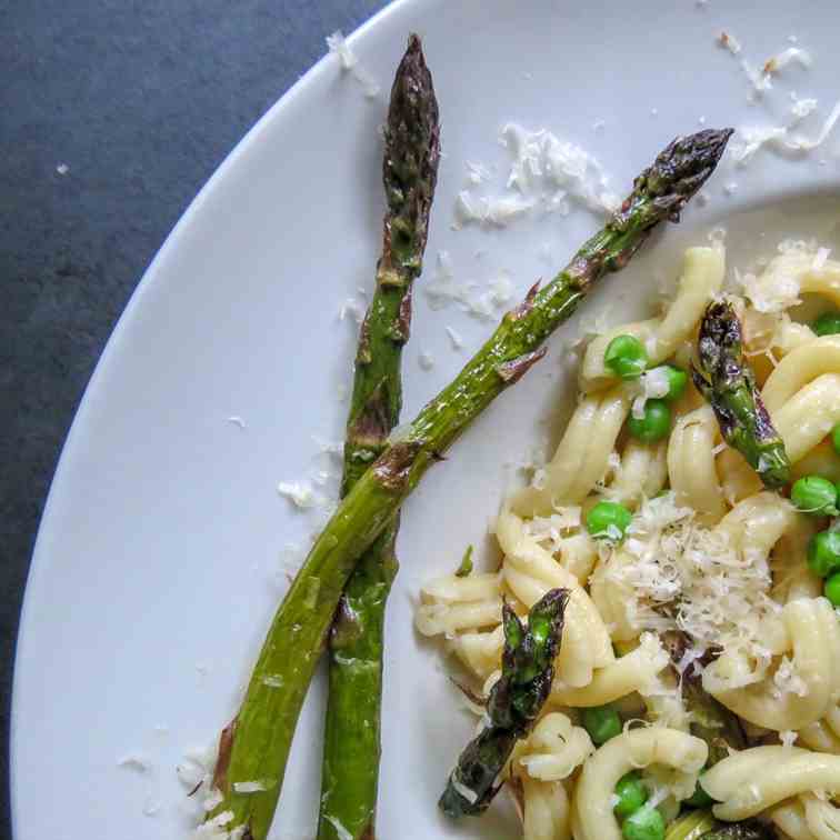 Roasted Asparagus - Pea Casarecce