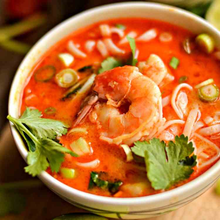 Thai Shrimp Noodle Soup for Two