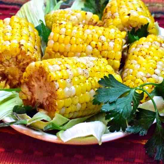 roasted chili lime corn on the cob