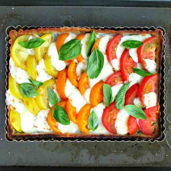 Caprese Pesto Tart