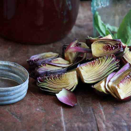 French Pickled Artichokes