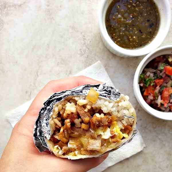 Pork sisig burrito