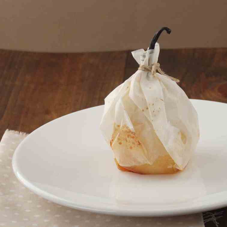 Pear with vanilla Papillote 