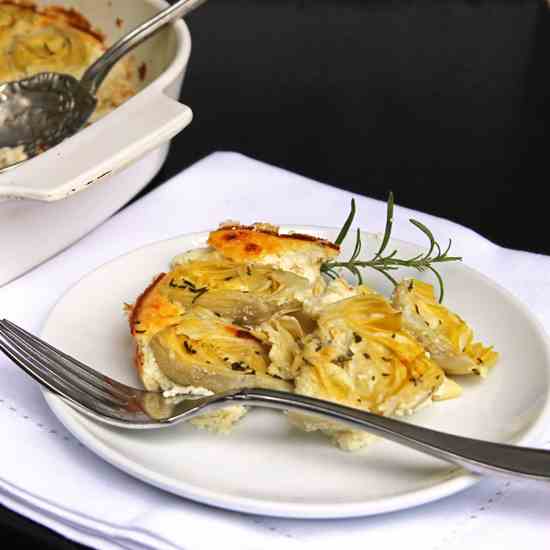 artichoke ricotta gratin