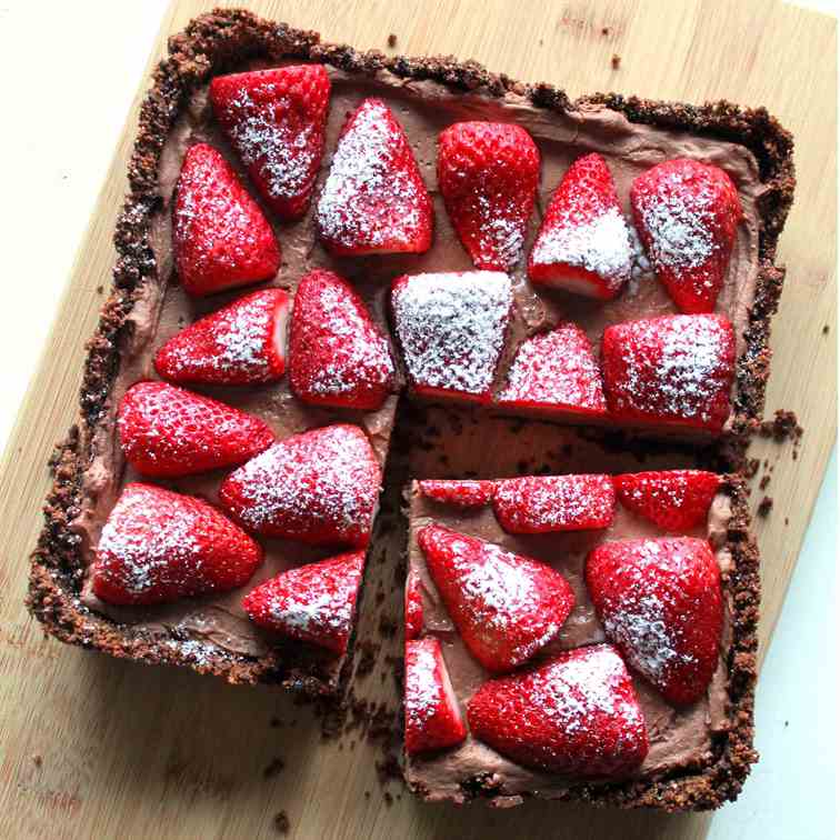 Strawberry and Chocolate Cream Pie
