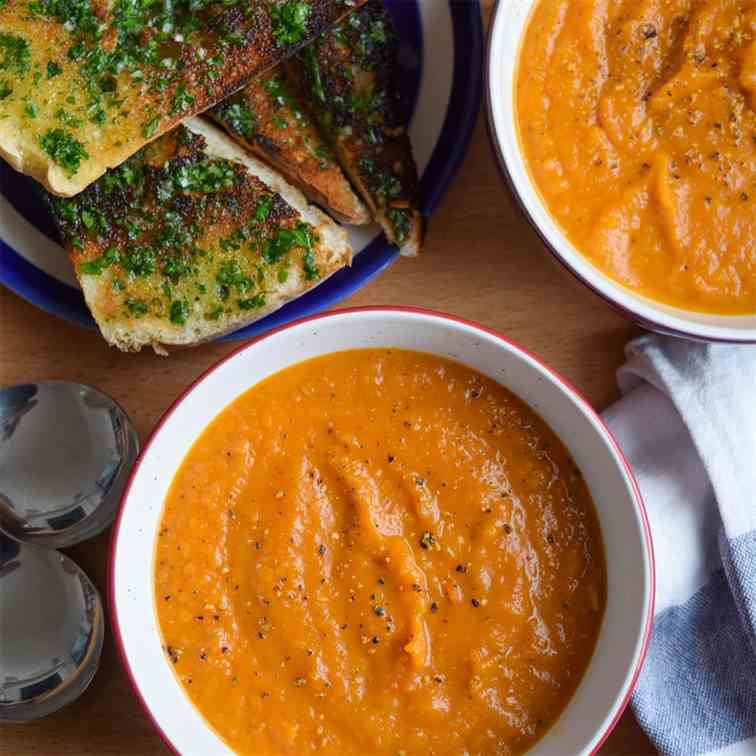 Slow Roasted Tomato - Squash Soup