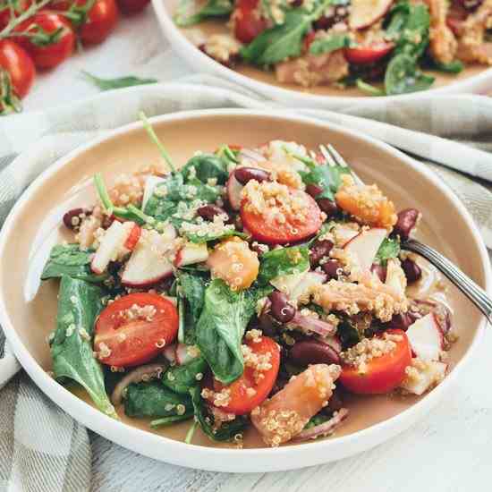 Smoked Salmon and Quinoa Salad with Radish