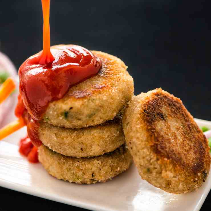 Soya Cutlets - Pan fried Soya Cutlets