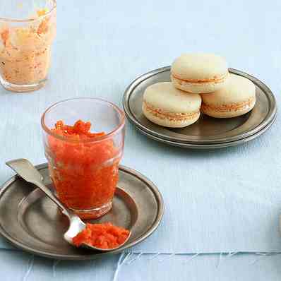 Cashew Cardamom Carrot Halwa Macarons