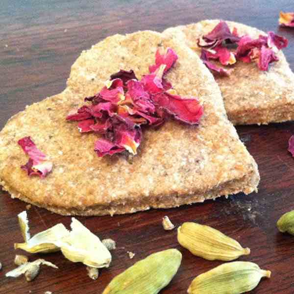 Nankhatai Cookies With Rose & Chai Spices
