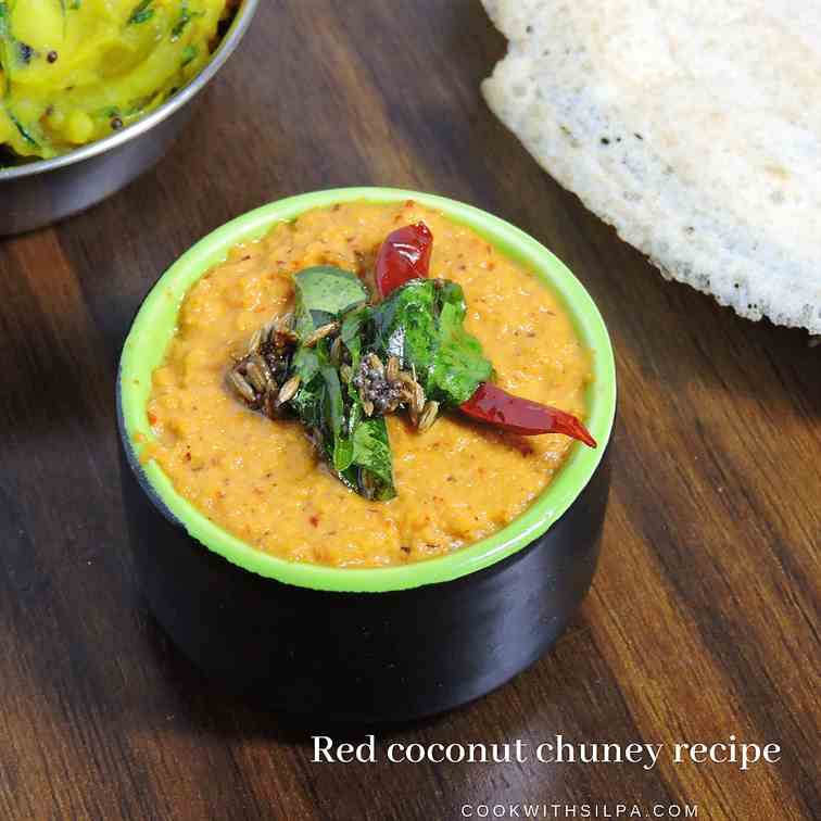 Red coconut chutney recipe