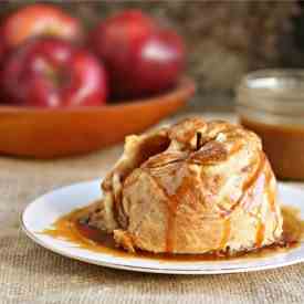 Apple Dumplings with Salted Caramel Sauce