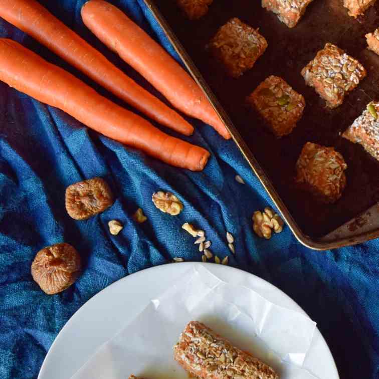 No Bake Carrot Fig Cake Energy Bars