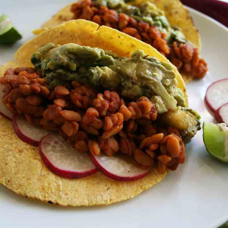 BBQ Tempeh Tacos with Grilled Pineapple Gu