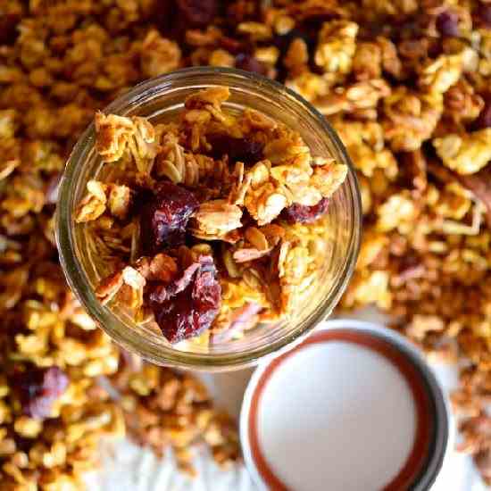 A simple, healthy pumpkin granola 