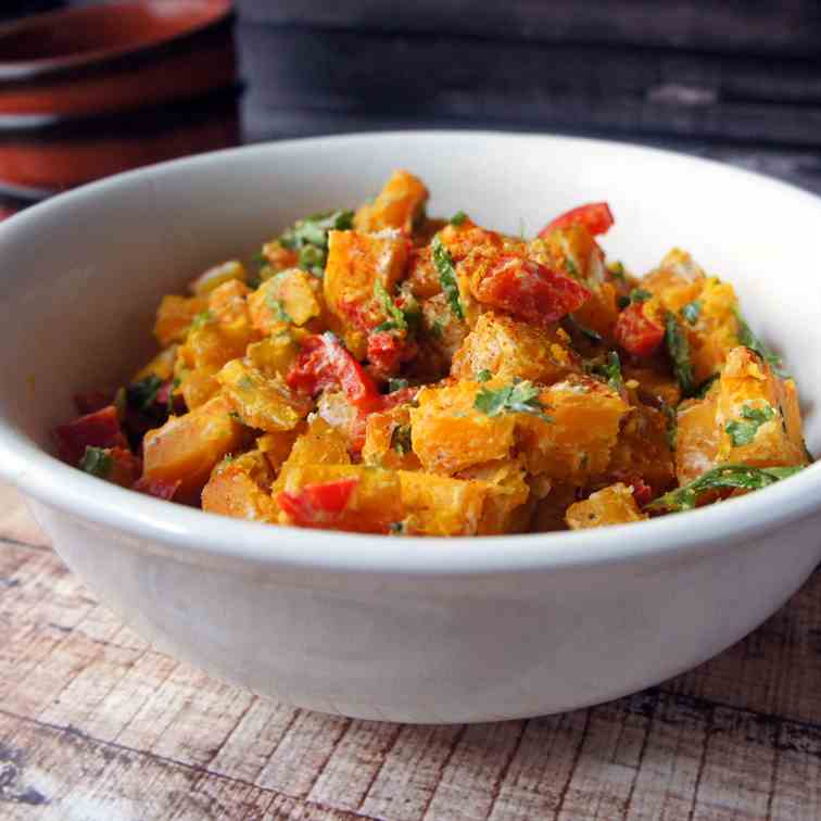 Kabocha Squash with Red Pepper & Cumin