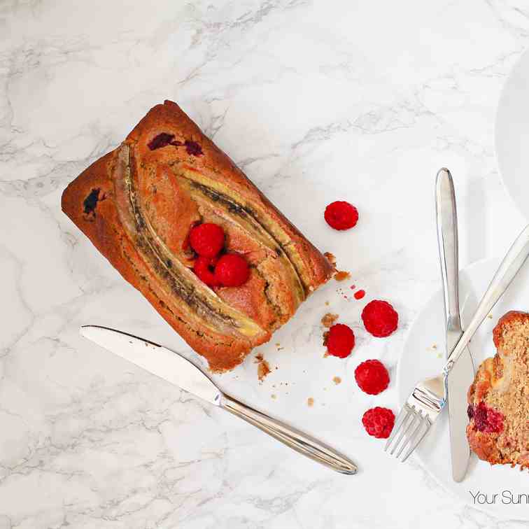 Raspberry Banana Bread