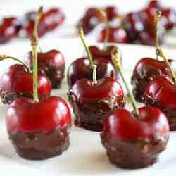 Vegan Chocolate Dipped Cherries