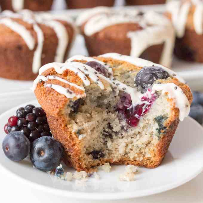Fluffy Gluten Free Berry Muffins