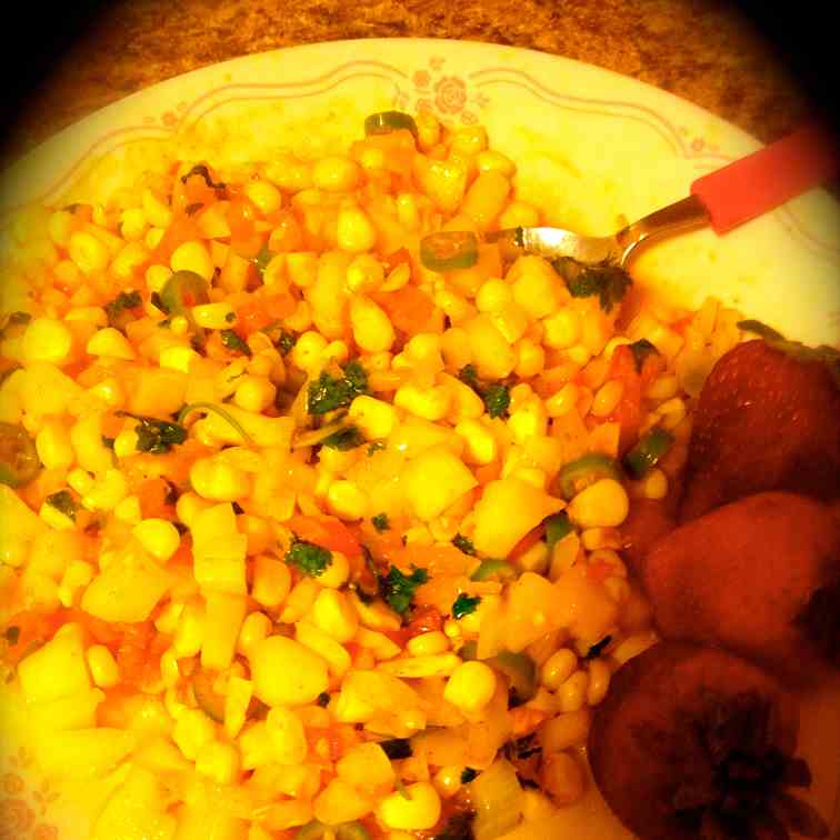 Spicy Mango and corn salsa!