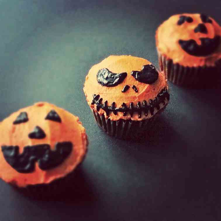 Jack-o-Lantern Cupcakes