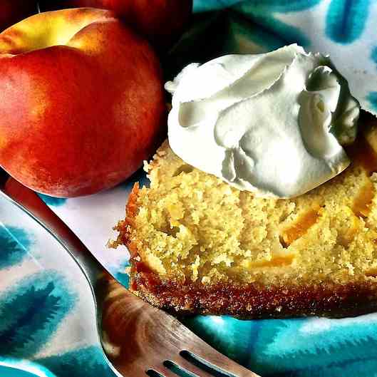 Peaches and Cream Bundt Cake