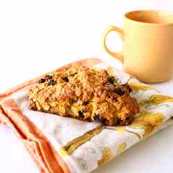 Pumpkin Raisin Walnut Scones