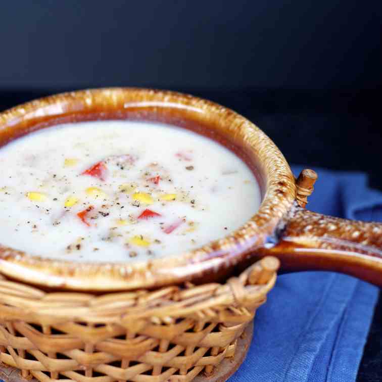 Slow Cooker Ham and Corn Chowder