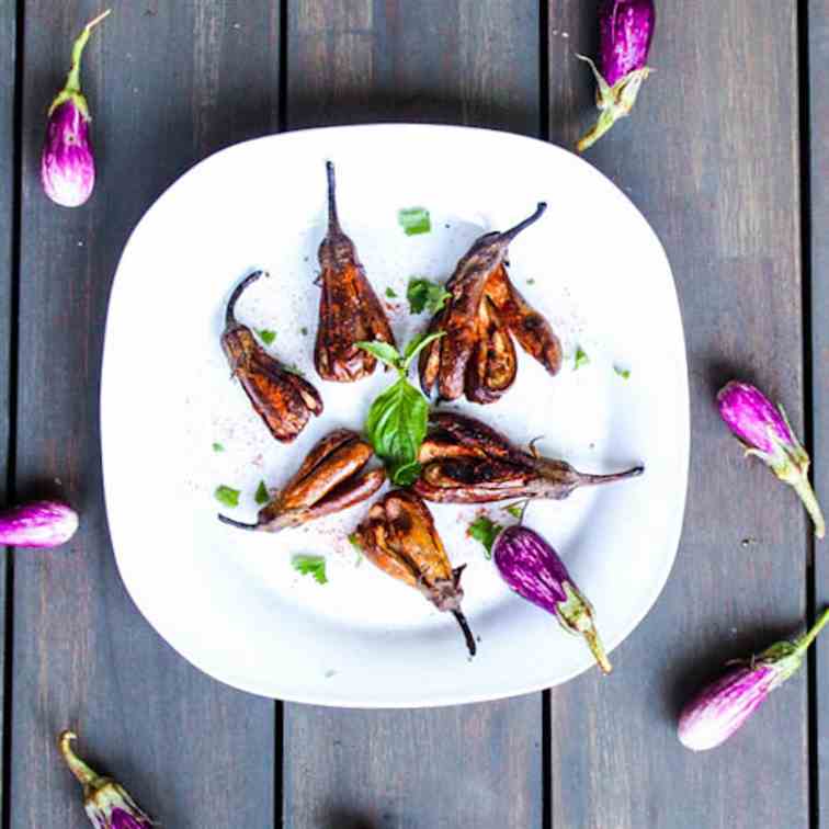 Simple and Delicious Smoked Baby Eggplant