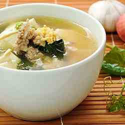 Thai pork and tofu soup