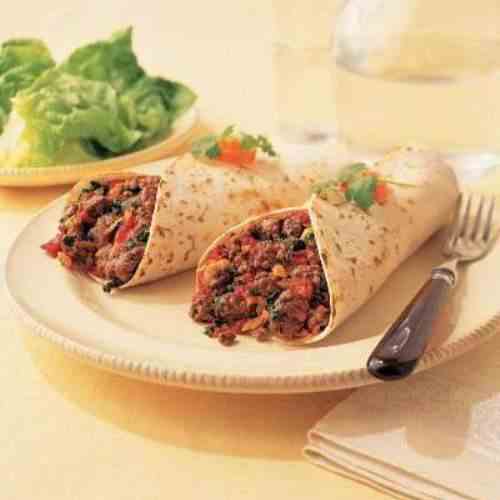 Beef And Salsa Burritos