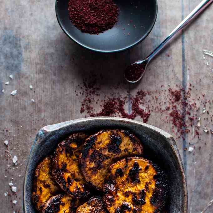 Honey and Sumac Charred Sweet Potatoes