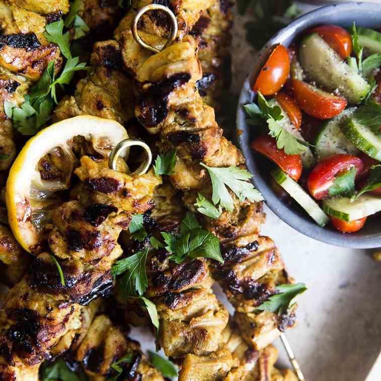 Grilled Chicken Shawarma Kebab