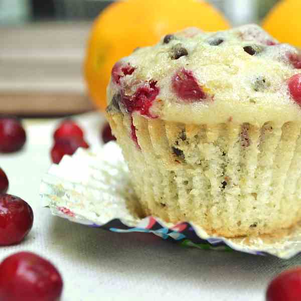 Cranberry Chocolate Chip Muffins