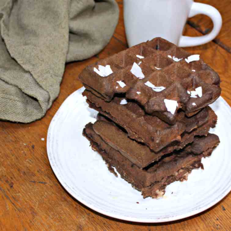 Chocolate Coconut Waffles