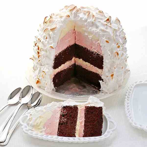 Baked Alaska Ice Cream Cake