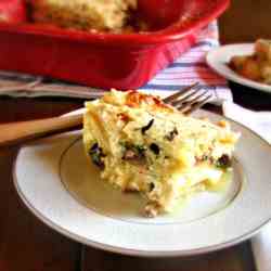 White Mushroom Spinach Lasagna